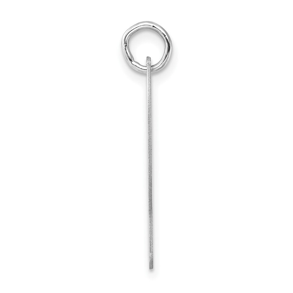 Large Sterling Silver Rhodium-plated Script Letter P Initial Charm