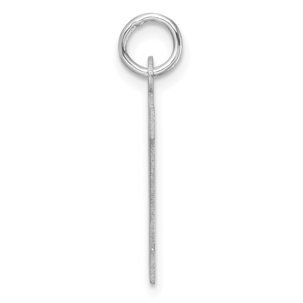 Large Sterling Silver Rhodium-plated Block Letter P Initial Charm