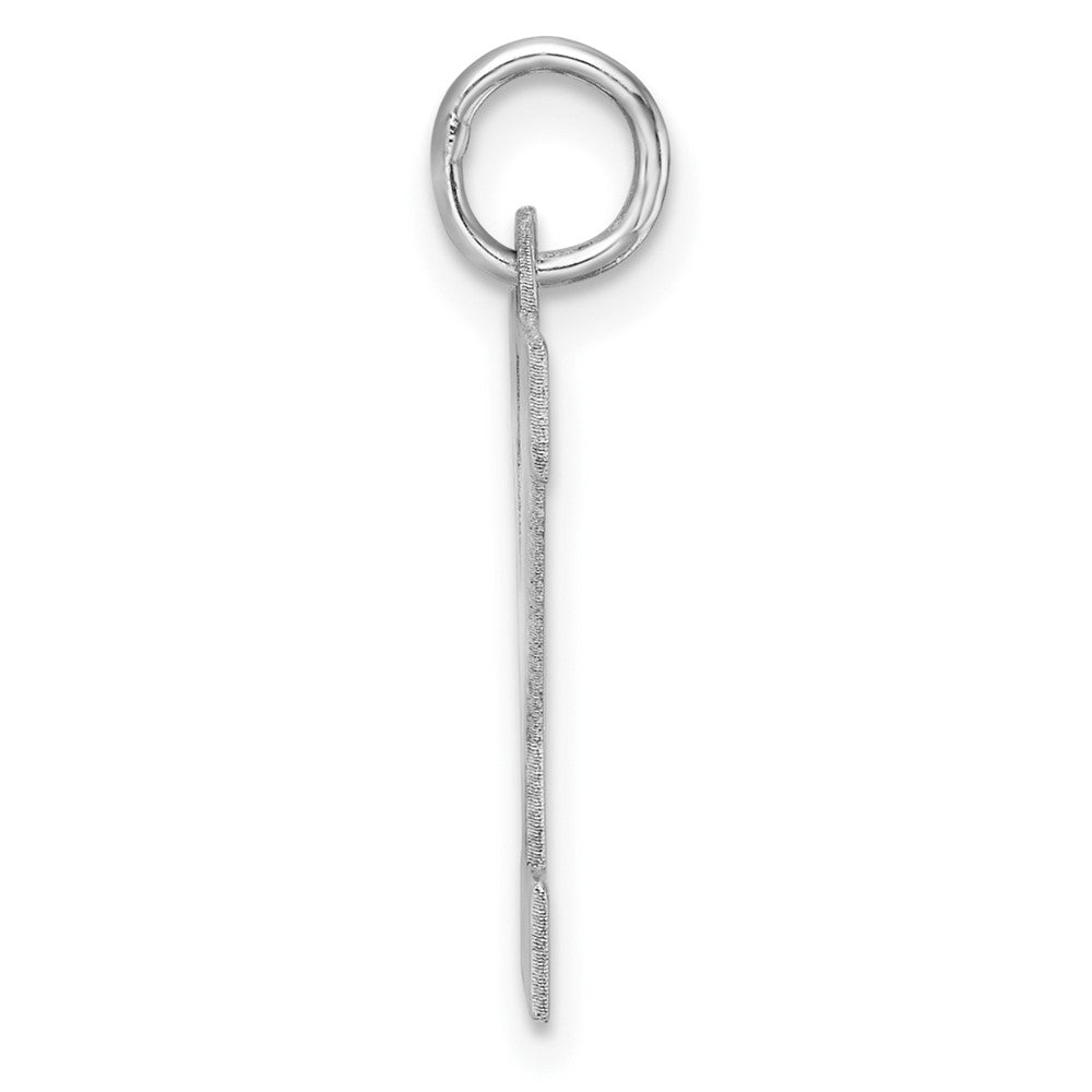 Large Sterling Silver Rhodium-plated Block Letter Y Initial Charm
