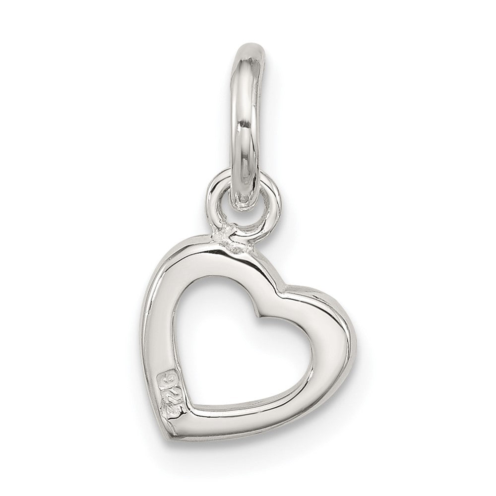 Sterling Silver Polished Open Heart Pendant