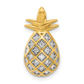 Pure Fire Sterling Silver Gold-plated CZ Pineapple Pendant