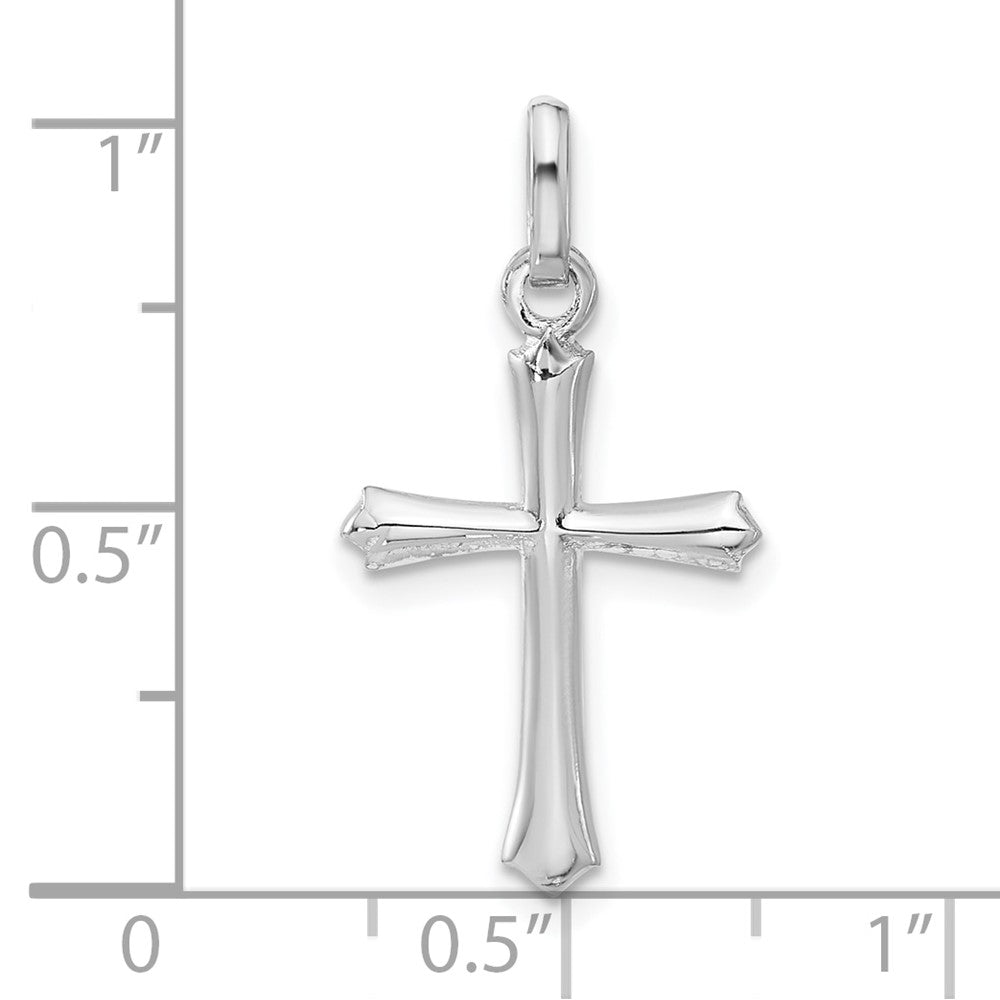 Sterling Silver Rhodium-plated Cross Pendant