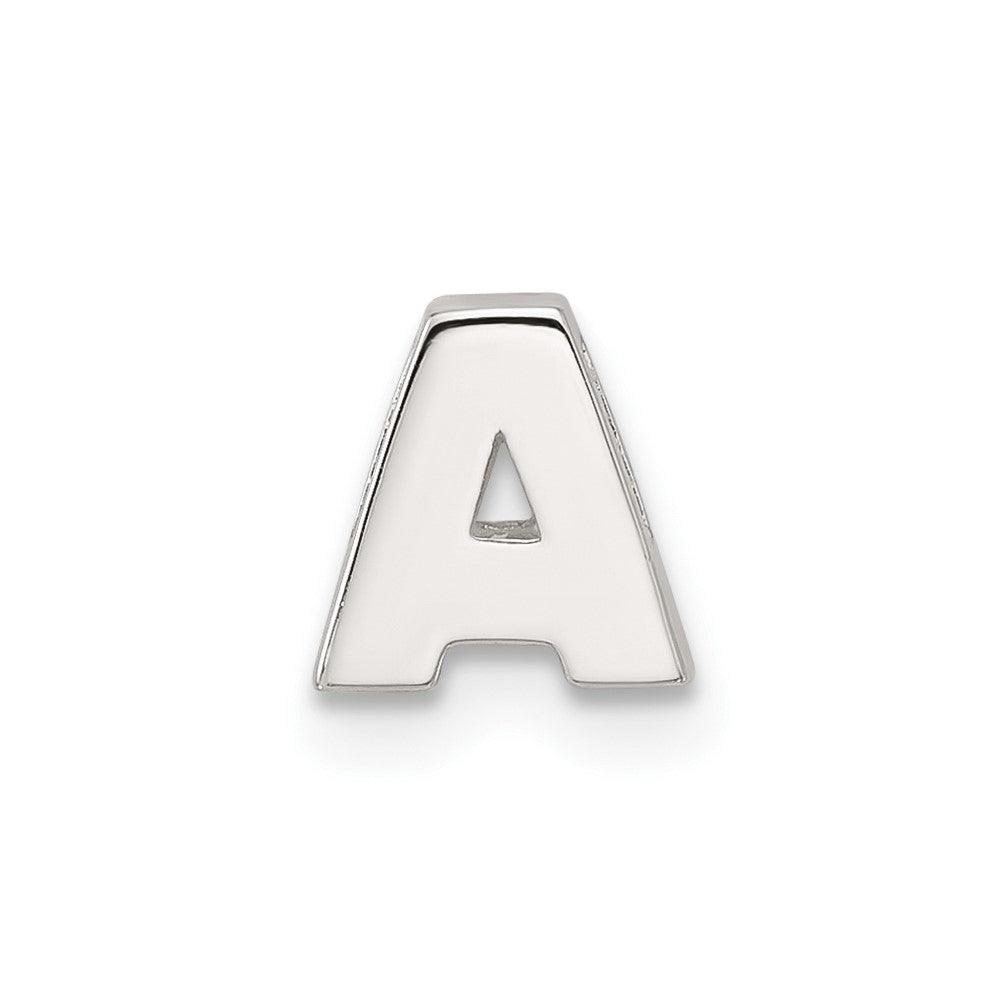 Sterling Silver E-coated Letter A Slide Charm