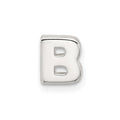 Sterling Silver E-coated Letter B Slide Charm