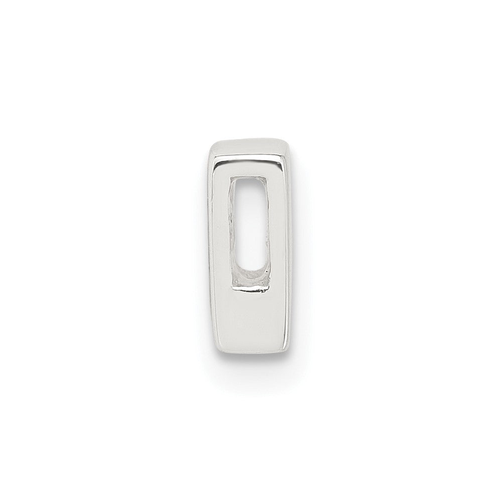 Sterling Silver E-coated Letter D Slide Charm