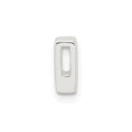 Sterling Silver E-coated Letter D Slide Charm