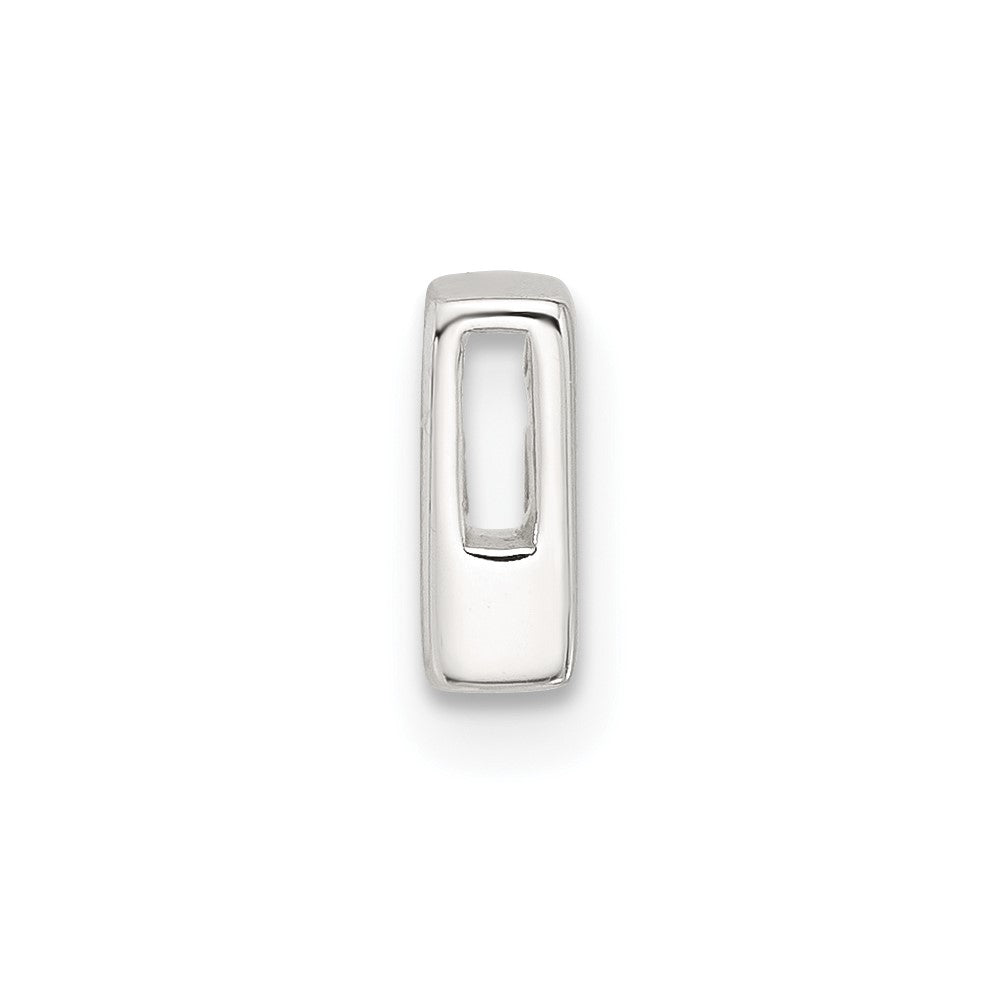 Sterling Silver E-coated Letter F Slide Charm
