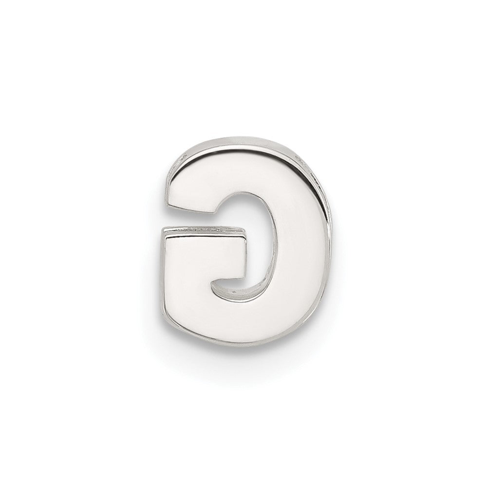 Sterling Silver E-coated Letter G Slide Charm