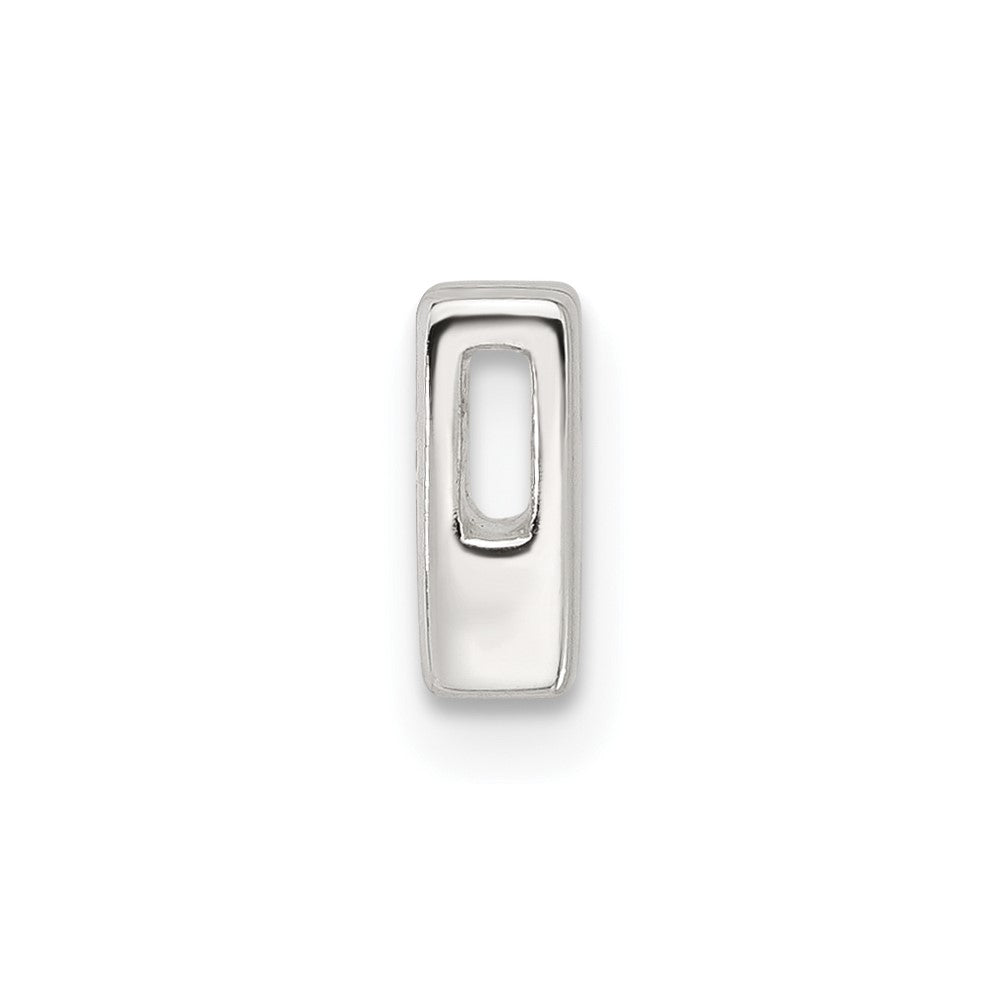Sterling Silver E-coated Letter H Slide Charm
