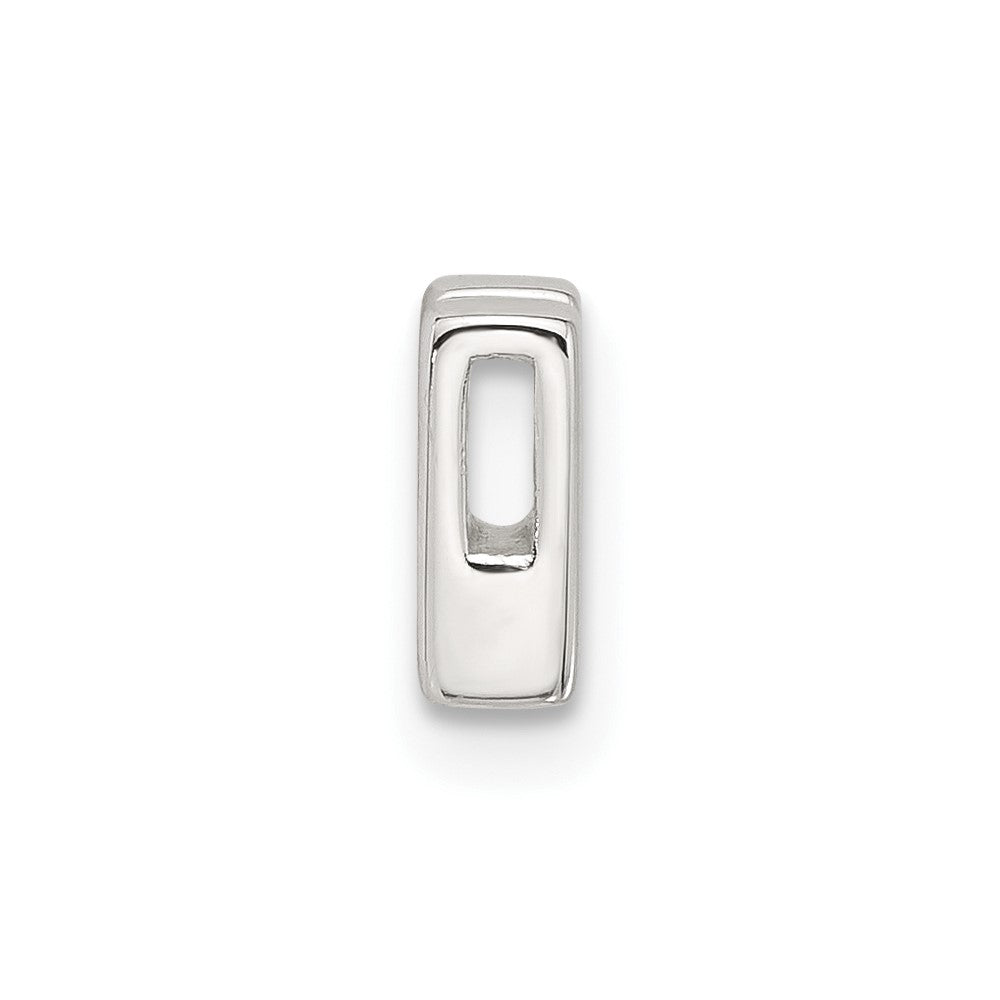 Sterling Silver E-coated Letter N Slide Charm