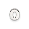 Sterling Silver E-coated Letter O Slide Charm