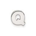 Sterling Silver E-coated Letter Q Slide Charm