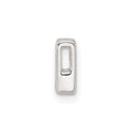 Sterling Silver E-coated Letter R Slide Charm