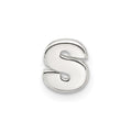 Sterling Silver E-coated Letter S Slide Charm