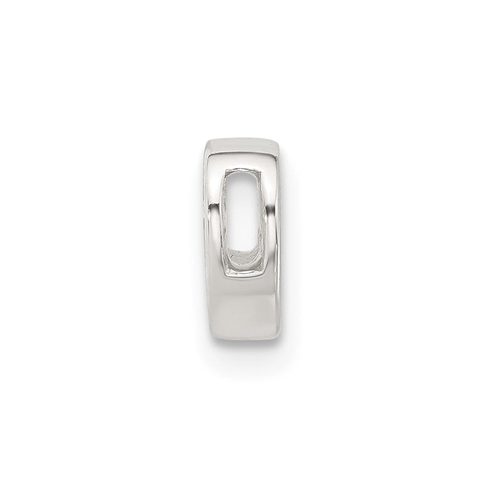 Sterling Silver E-coated Heart Slide Charm