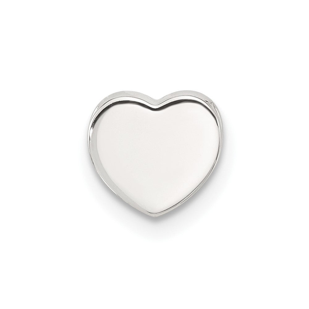 Sterling Silver E-coated Heart Slide Charm