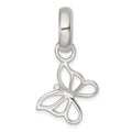 Sterling Silver Polished Butterfly Pendant