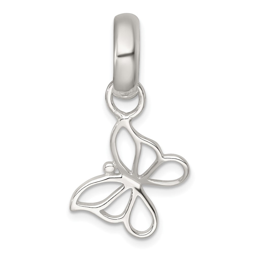 Sterling Silver Polished Butterfly Pendant