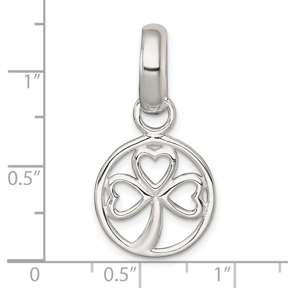 Sterling Silver Polished Clover Pendant