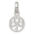 Sterling Silver Polished Clover Pendant