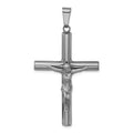 Sterling Silver Ruthenium Finish Polished Crucifix Pendant
