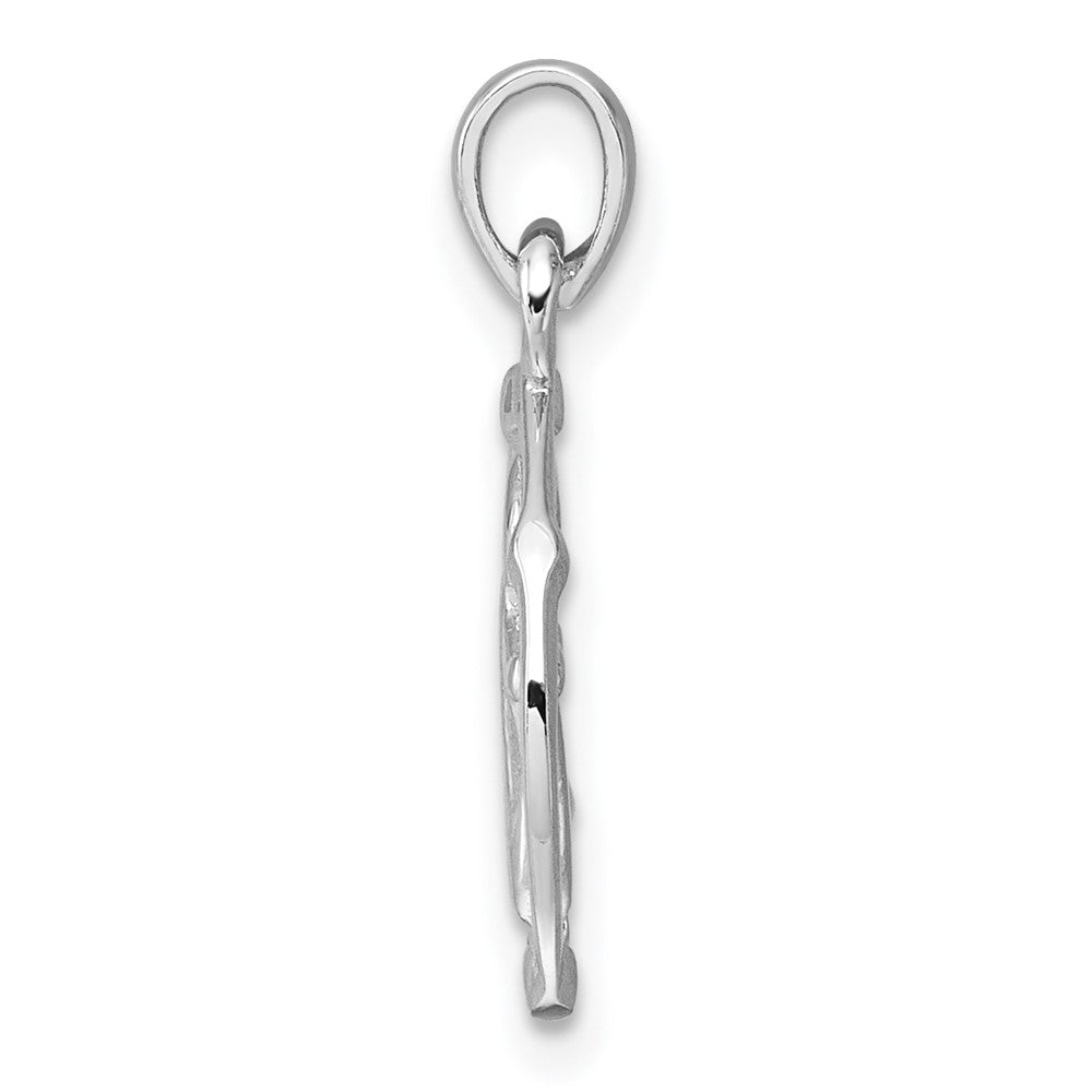 Sterling Silver Rhodium-plated Polished Sagittarius Zodiac Pendant