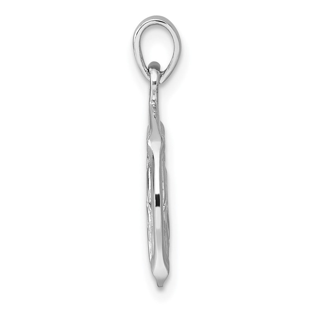 Sterling Silver Rhodium-plated Polished Capricorn Zodiac Pendant