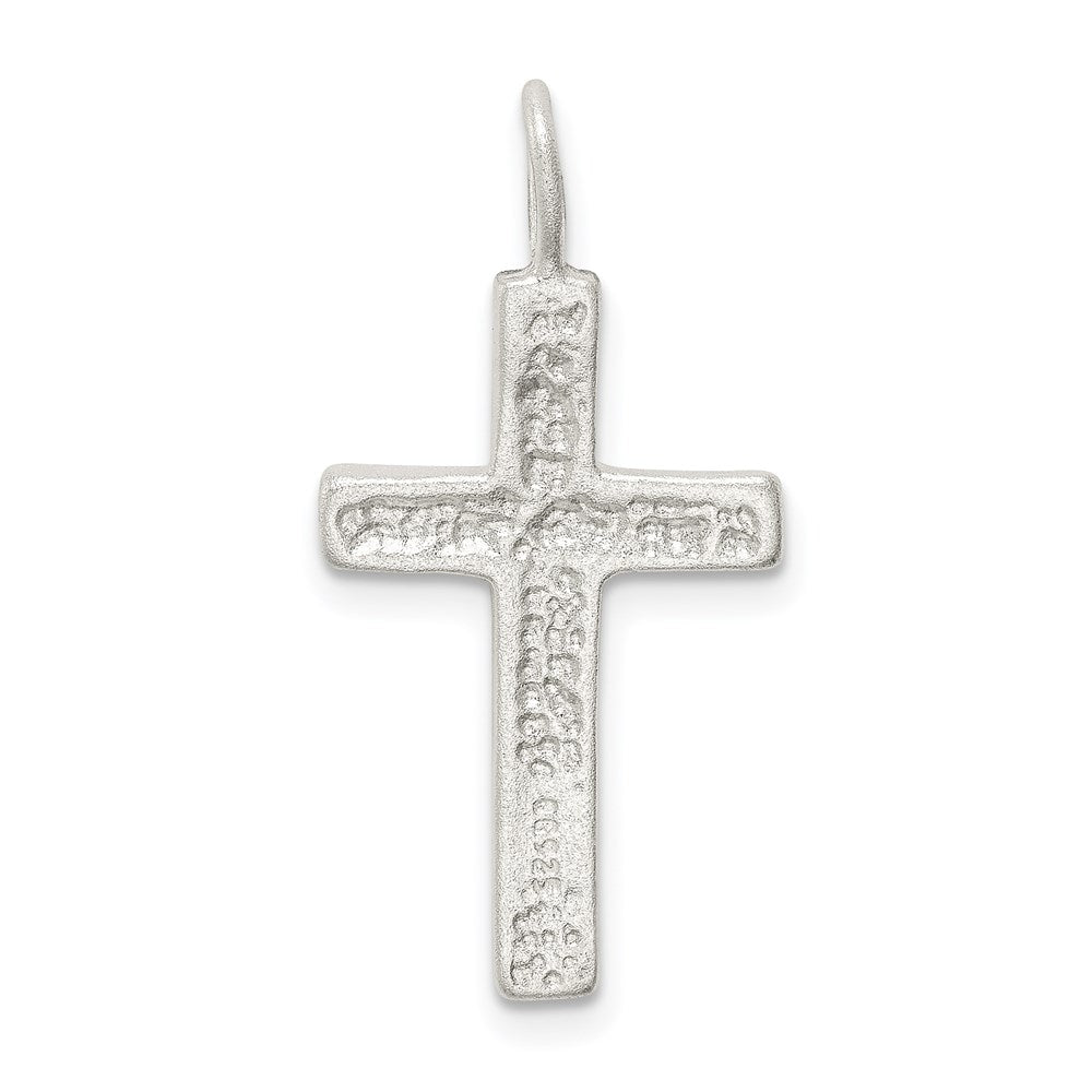 Sterling Silver Diamond-cut Cross Pendant
