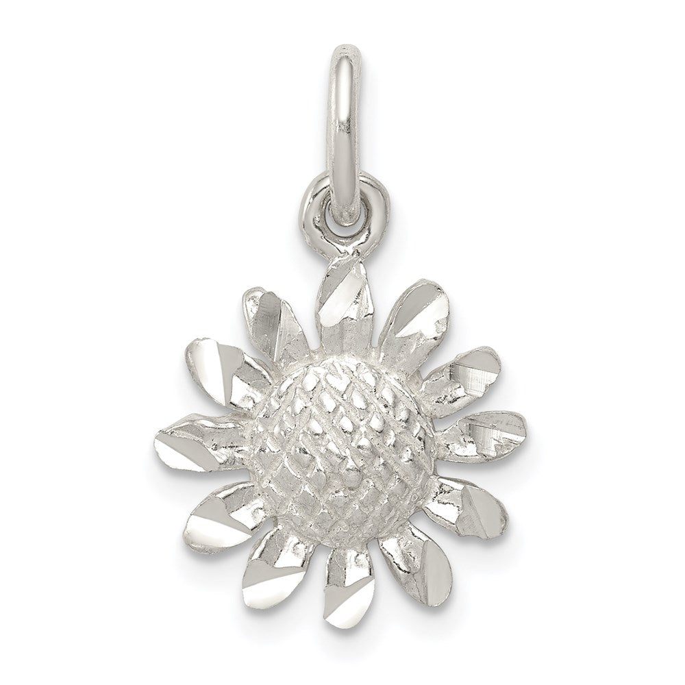 Sterling Silver Sunflower Charm