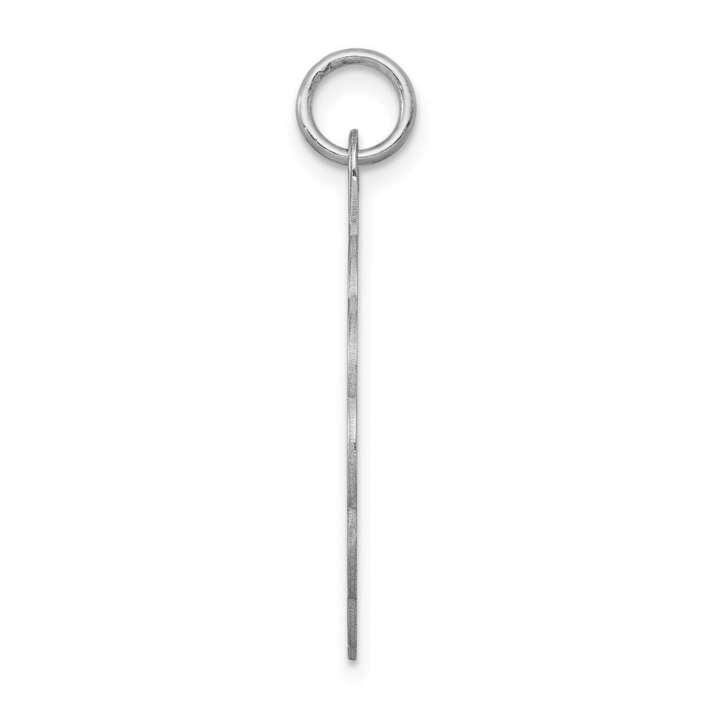 Sterling Silver Rhodium-plated 25th Anniversary Disc Charm