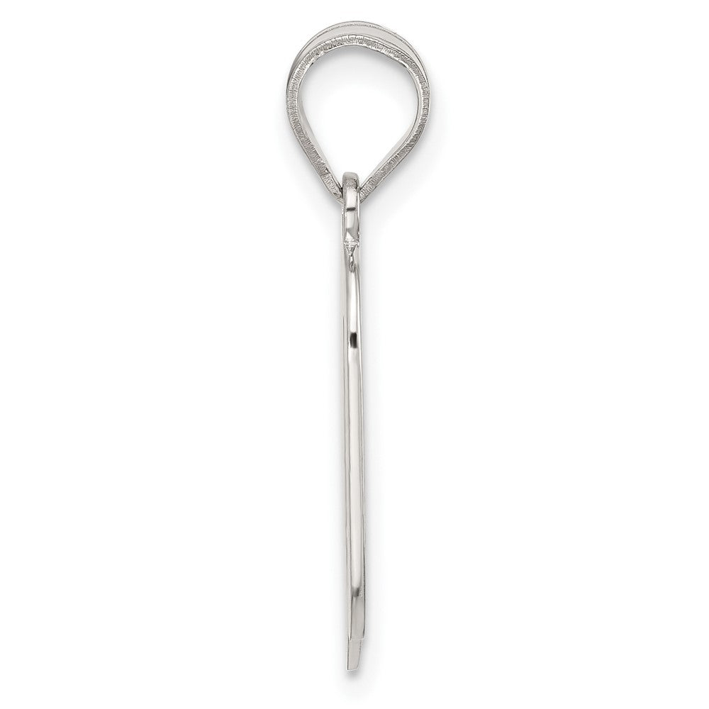 Sterling Silver Rhodium-plated Letter Q Initial Pendant