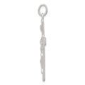 Sterling Silver Satin INRI Crucifix Pendant