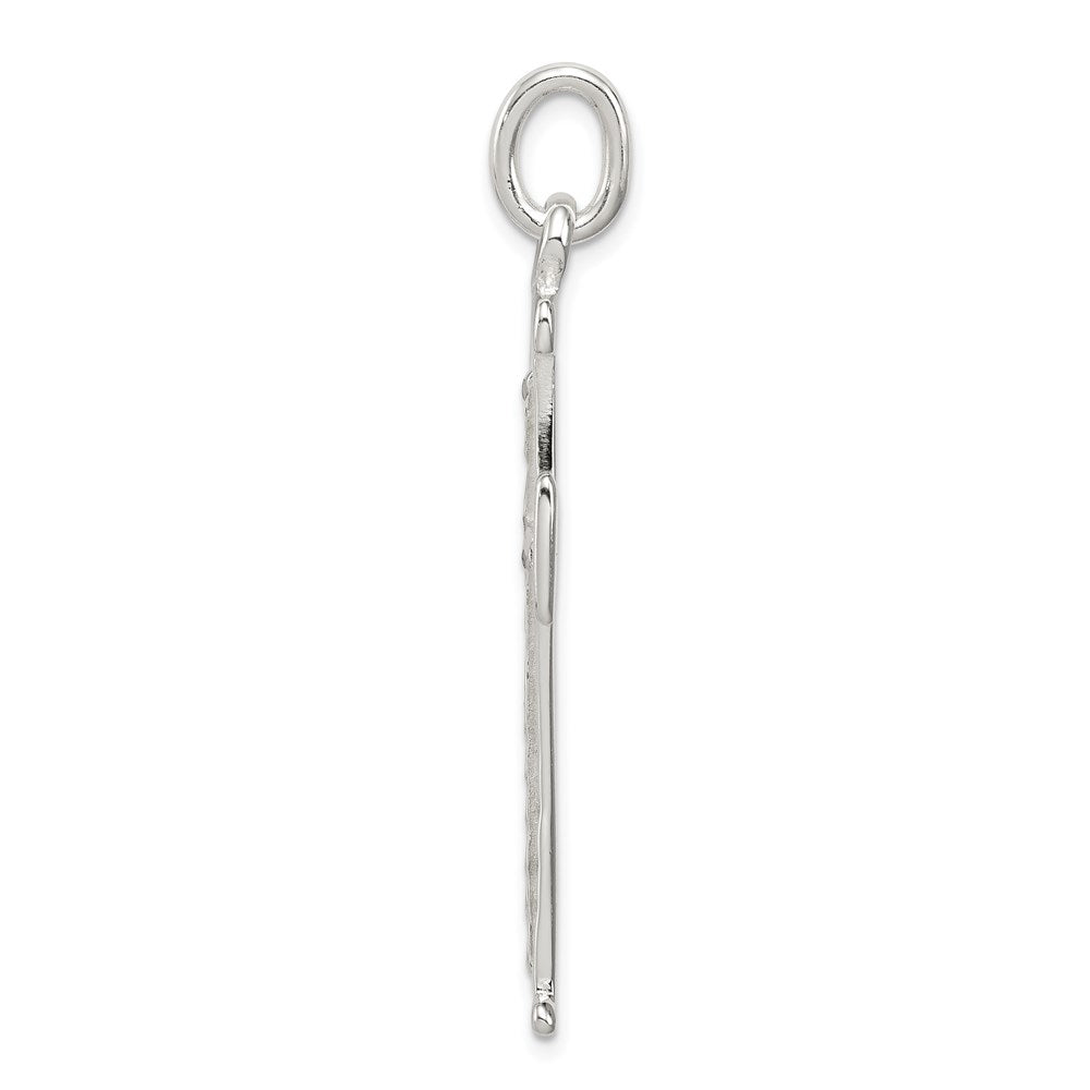 Sterling Silver Diamond-cut Cross Pendant