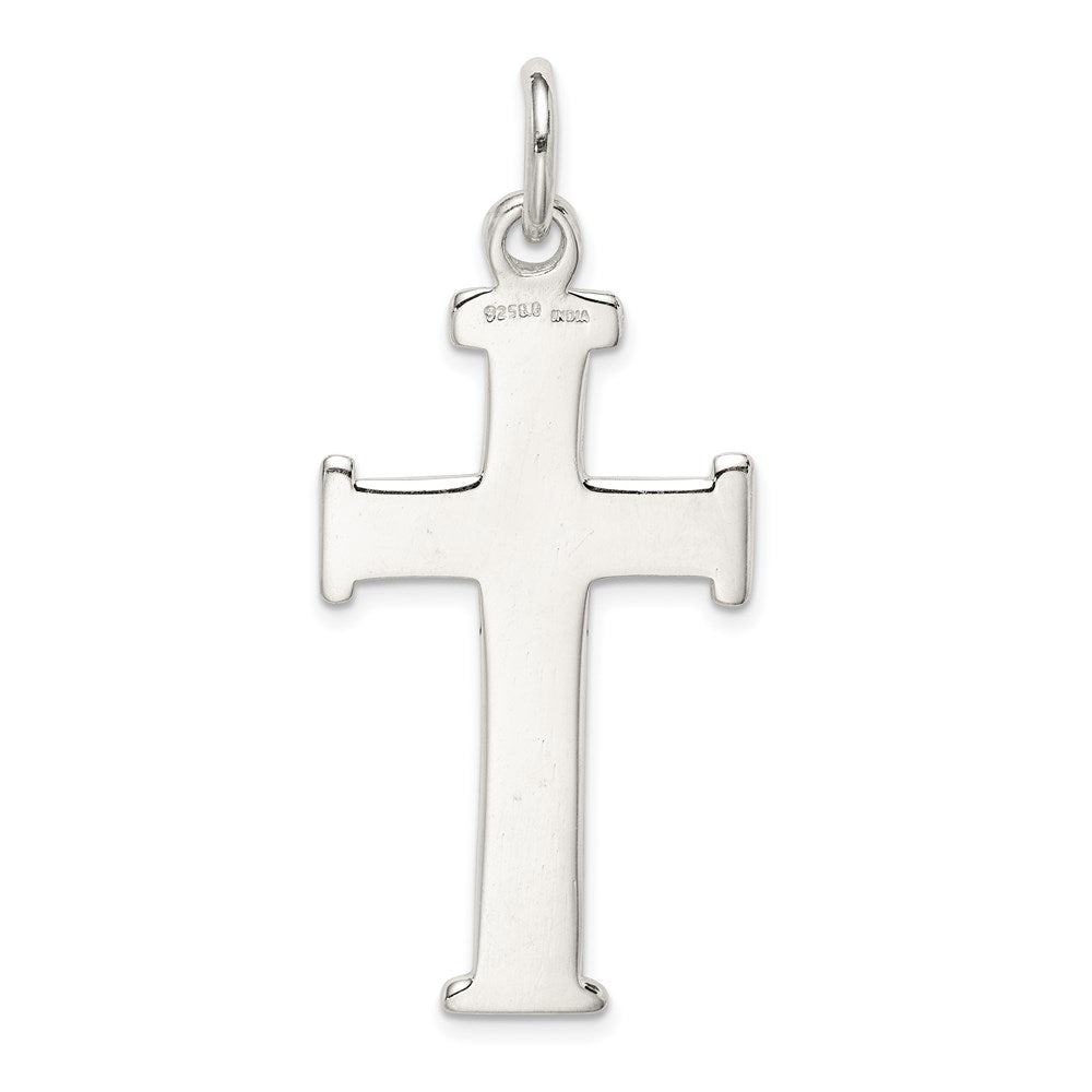 Sterling Silver Diamond-cut Cross Pendant