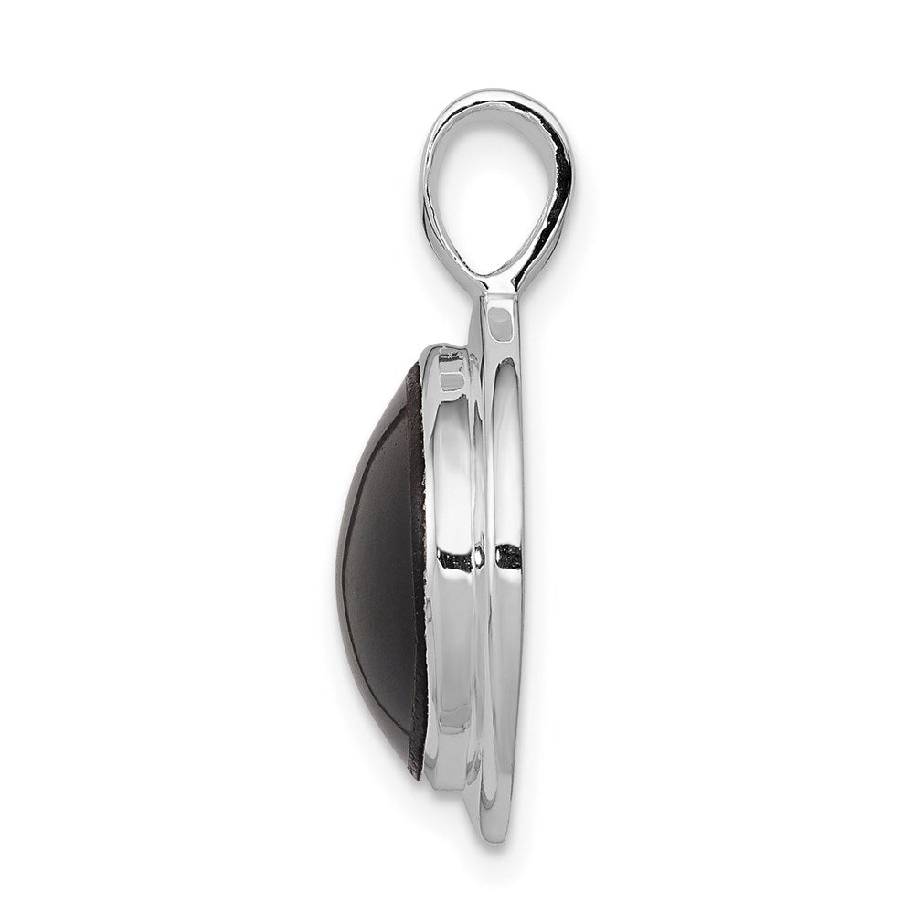 Sterling Silver Rhodium-plated Onyx Pendant