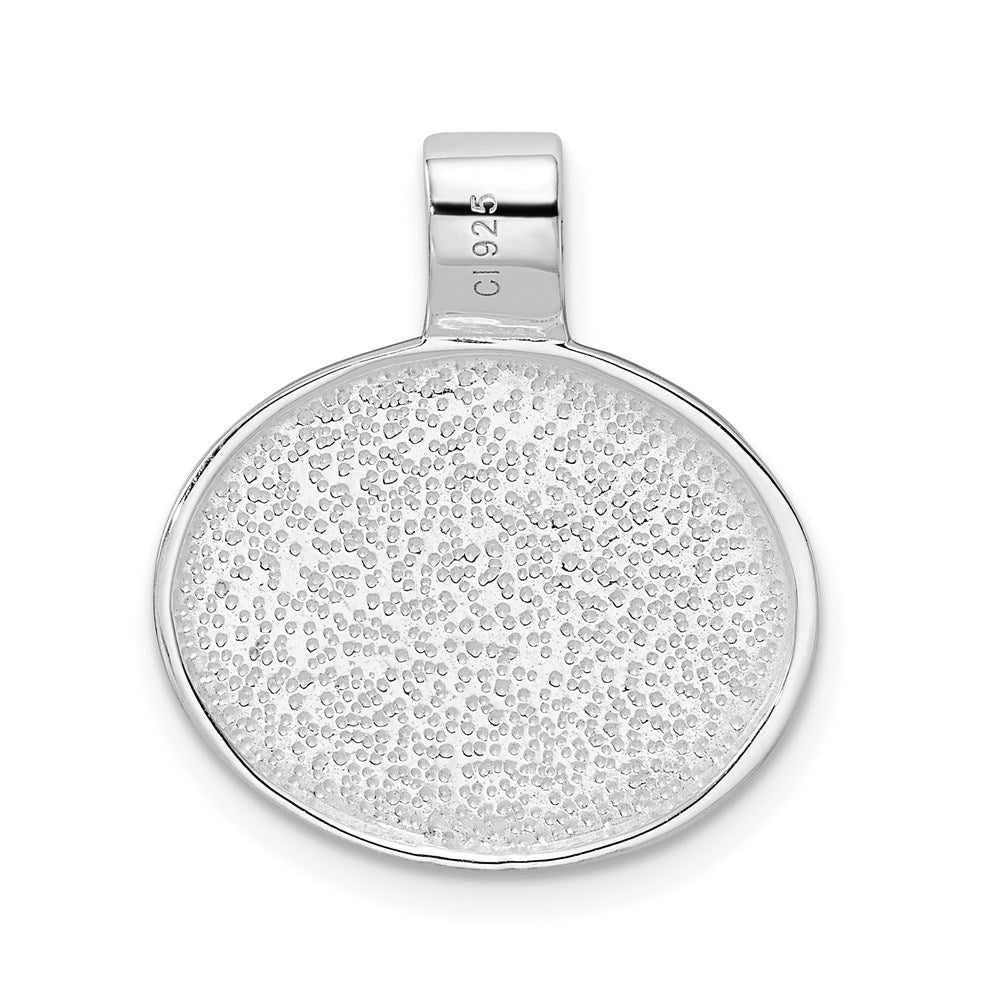 Sterling Silver Rhodium-plated Onyx Pendant