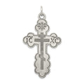 Sterling Silver Antiqued Eastern Orthodox Cross Charm