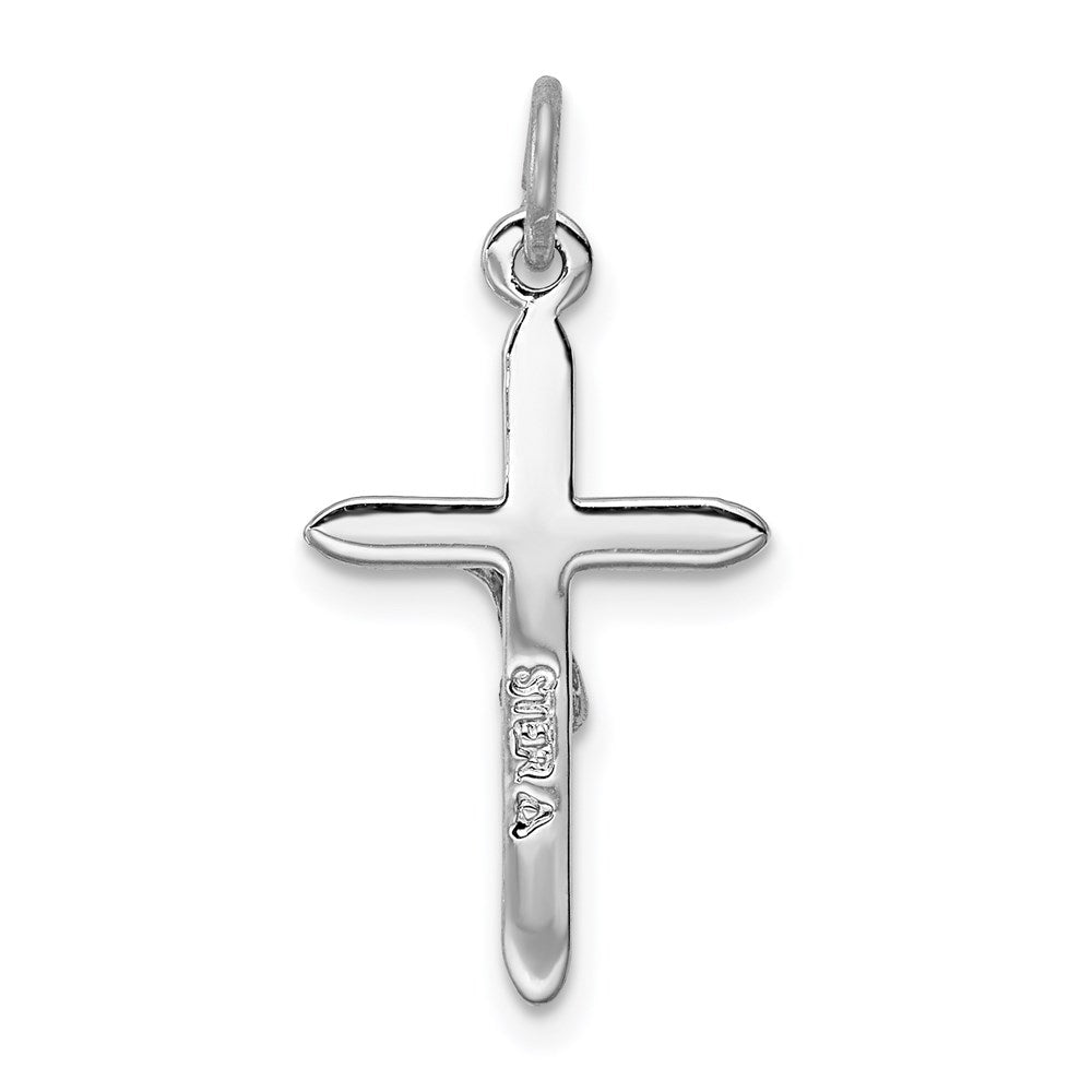 Sterling Silver Platinum-plated Passion Crucifix Charm