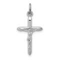 Sterling Silver Platinum-plated Passion Crucifix Charm