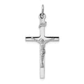Sterling Silver Platinum-plated INRI Crucifix Pendant