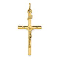 Sterling Silver Gold-plated INRI Crucifix Pendant