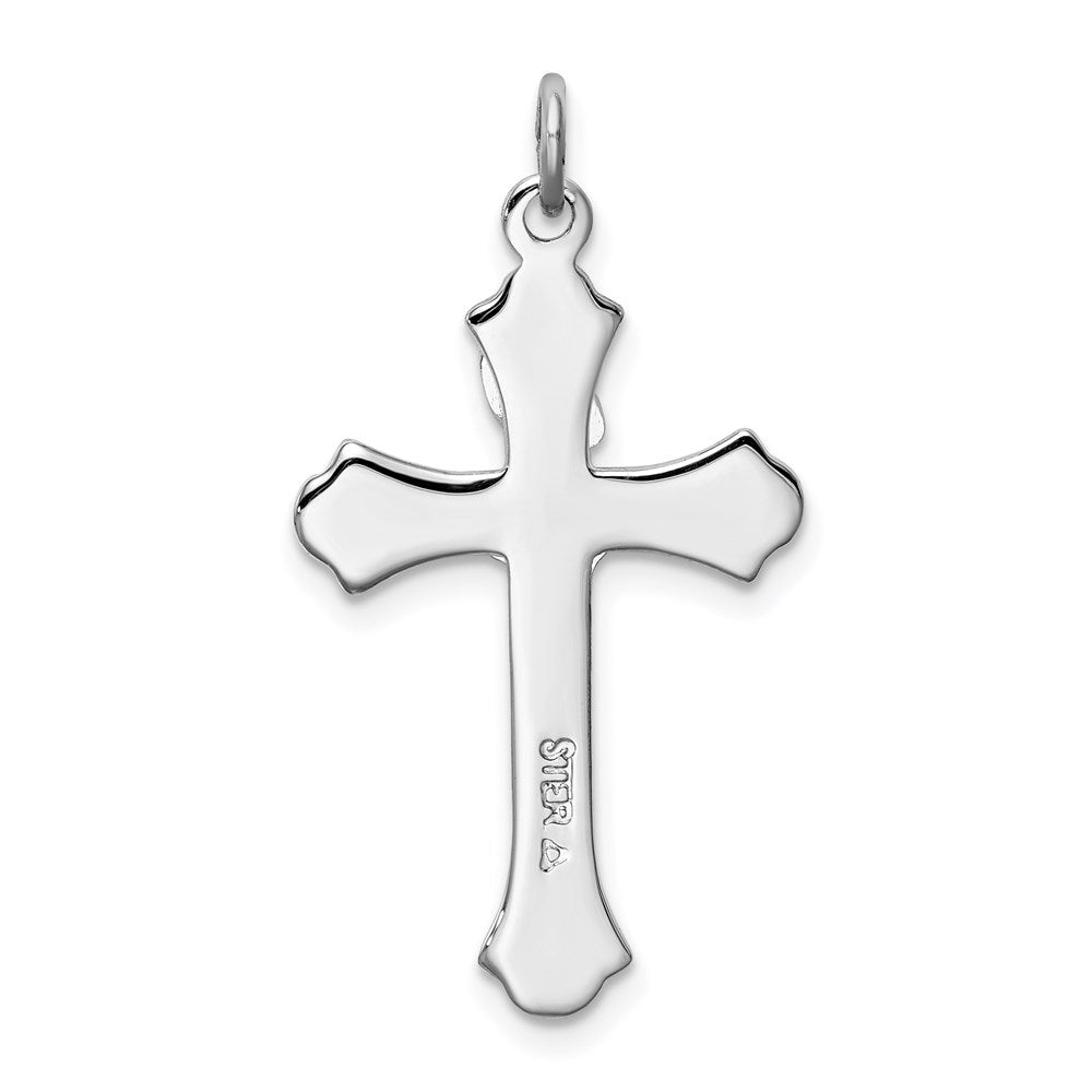 Sterling Silver Platinum-plated & Vermeil Crucifix Pendant