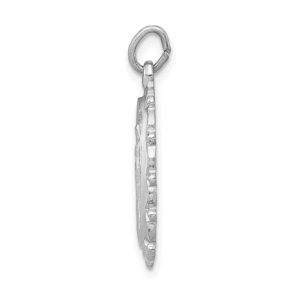 Sterling Silver Platinum-plated Miraculous Medal