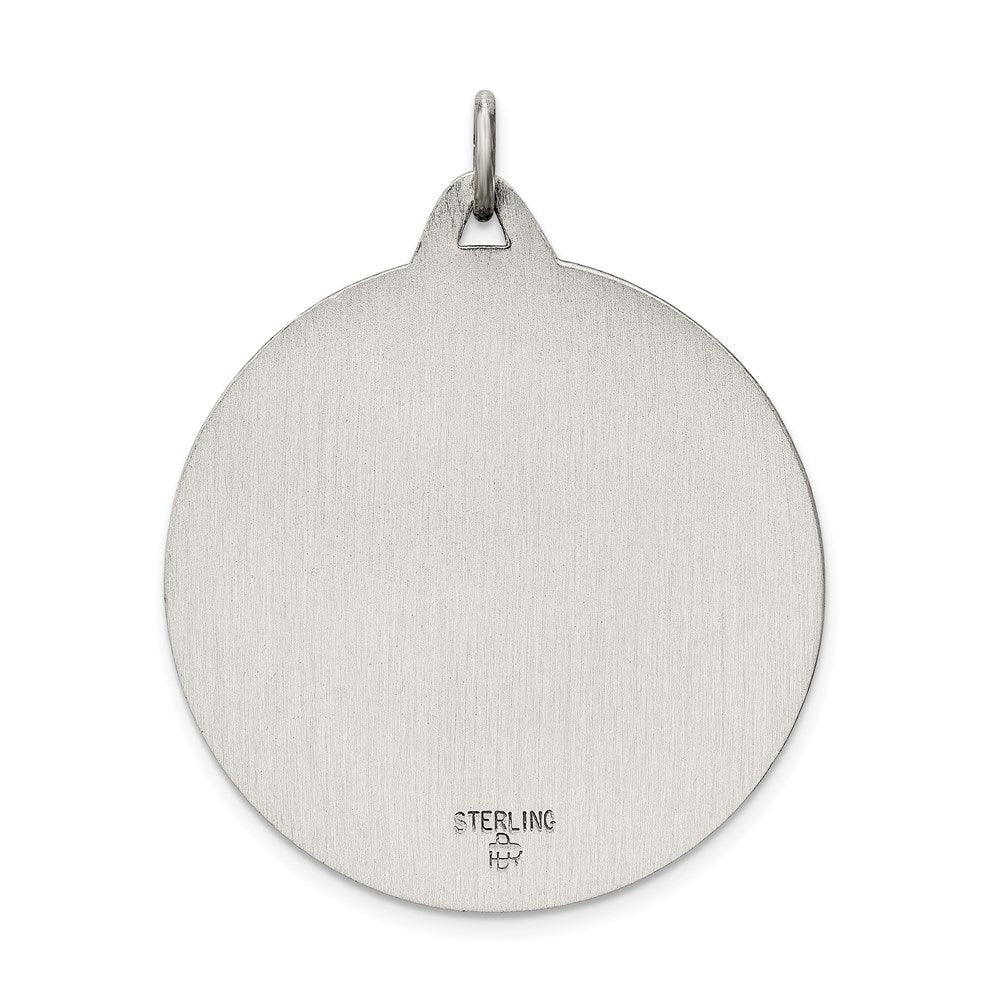 Sterling Silver Antiqued St. Christopher Medal