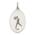 Sterling Silver Antiqued St. Christopher Basketball Medal