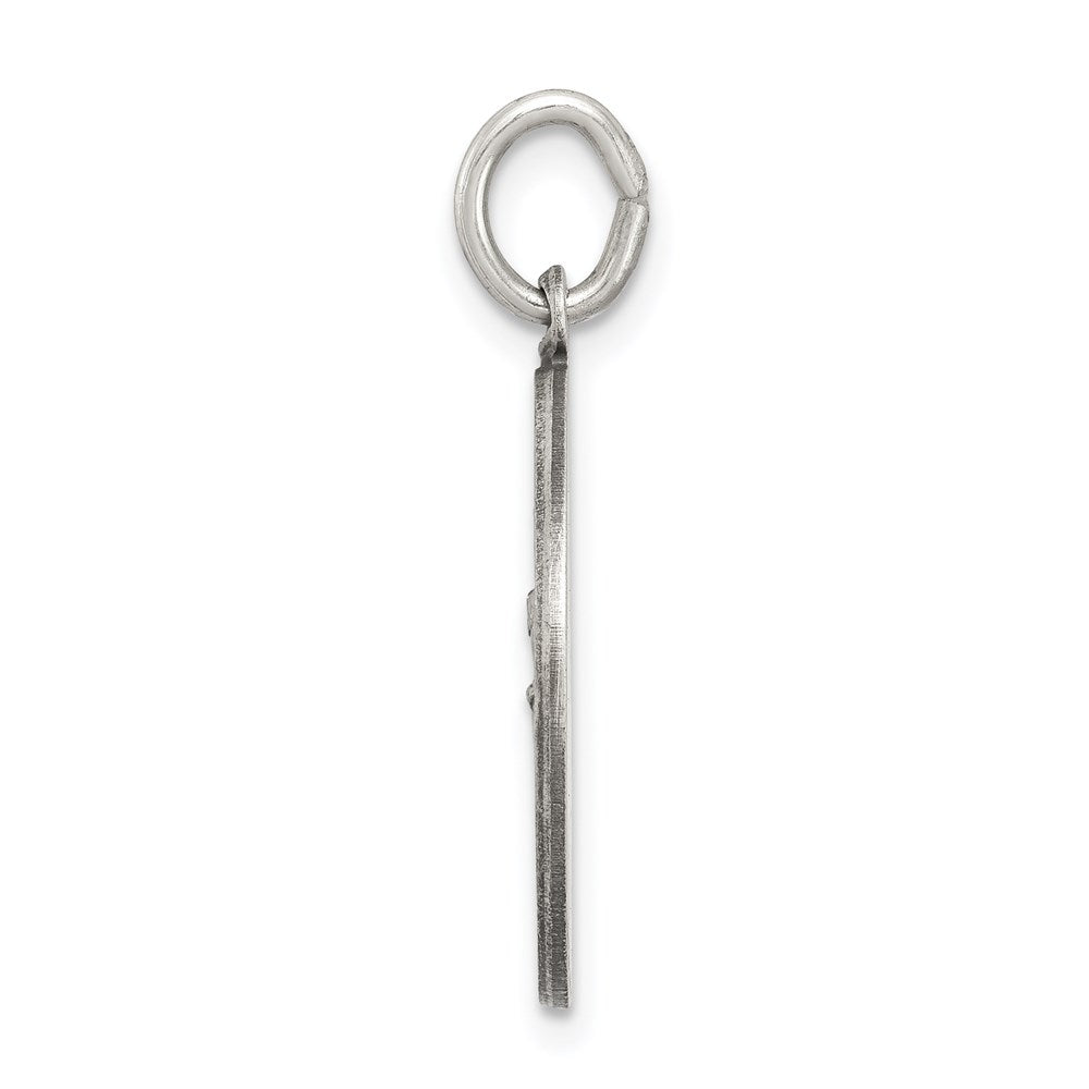 Sterling Silver Antiqued St.Christopher Soccer Medal