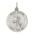 Sterling Silver Antiqued Saint Gerard Medal