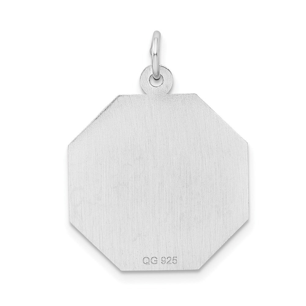 Sterling Silver Rhodium-plated I'll Never stop loving you Charm