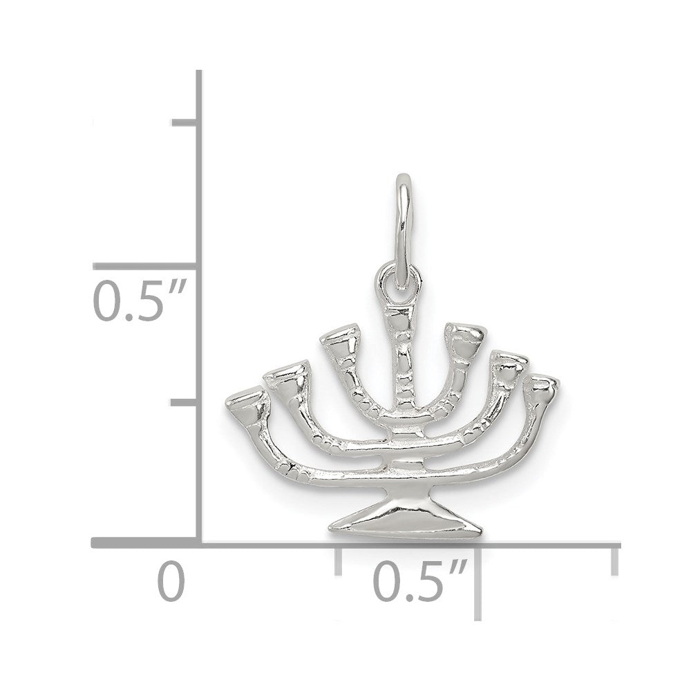 Sterling Silver Menorah Charm