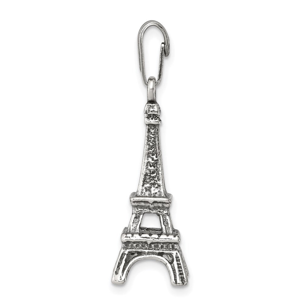 Sterling Silver Antiqued Eiffel Tower Pendant